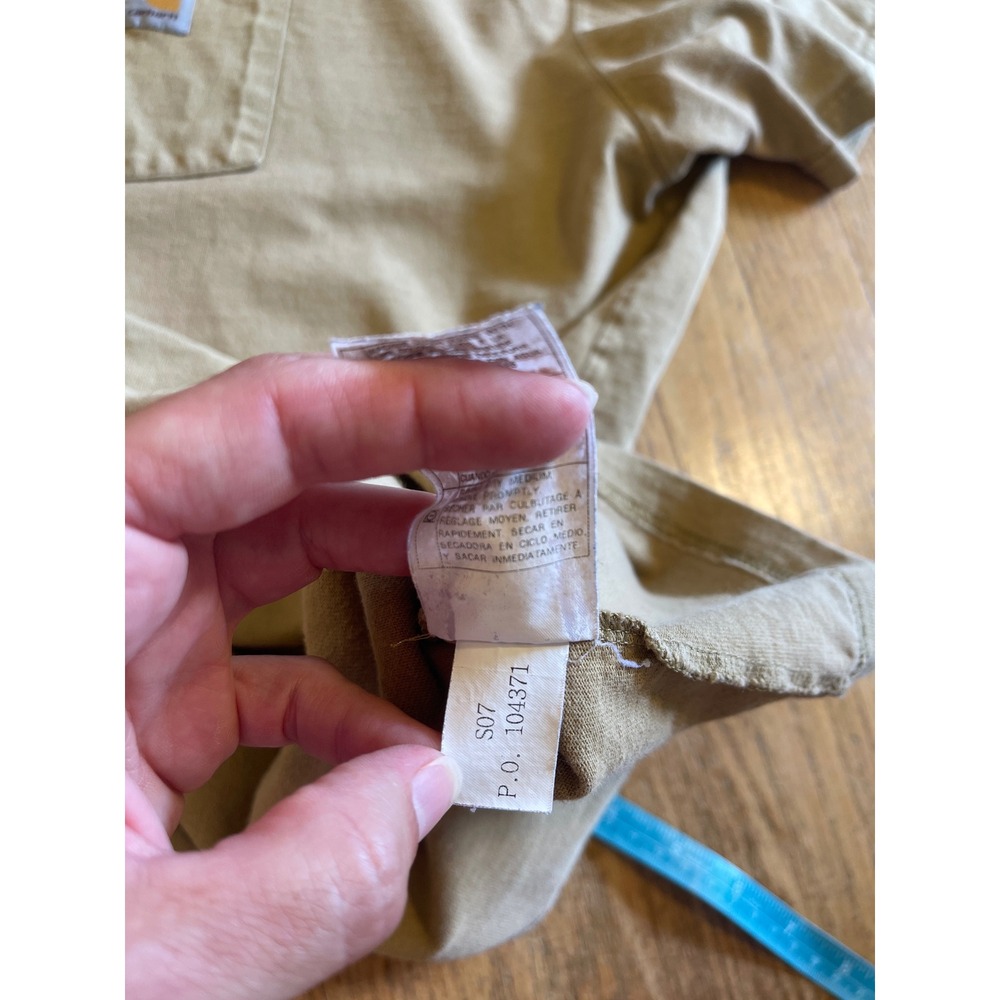 Carhartt 4XL Pocket Polo Mens Tan Cotton Short Sleeve Shirt Big Tall Original - Picture 6 of 7